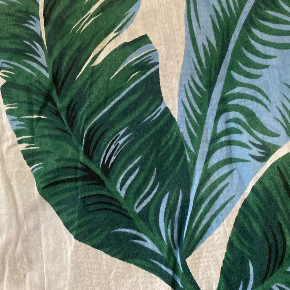 Tropical Leaf Print Swim Cover-Up - Picture 7 of 14